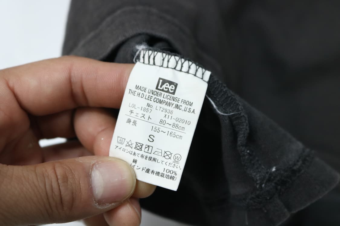 Lee 리 빈티지 포켓 로고 자수 차콜 페이디드 반팔 티셔츠 (S) 상품이미지9