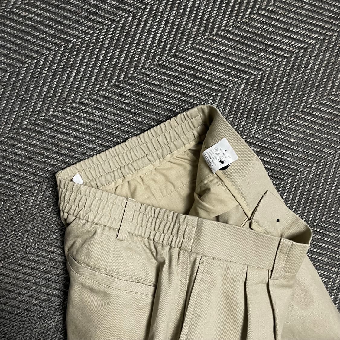 드로우핏 와이드 밴딩 치노팬츠 베이지y 5132 상품이미지6