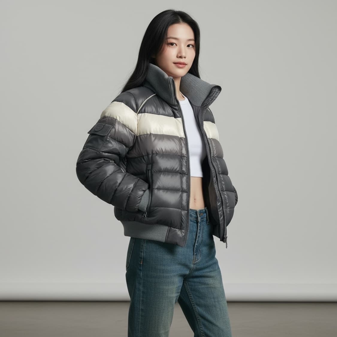 Jack1T 잭원티 레트로 레이서 패딩 자켓 XS 상품이미지1