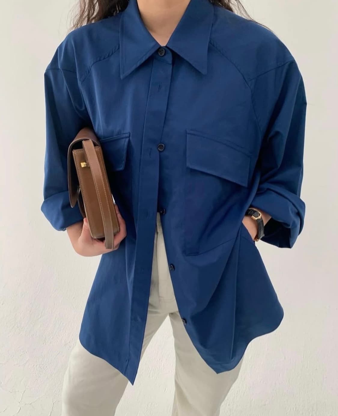 에토스 RAGLAN SHIRT 블루 셔츠 상품이미지2