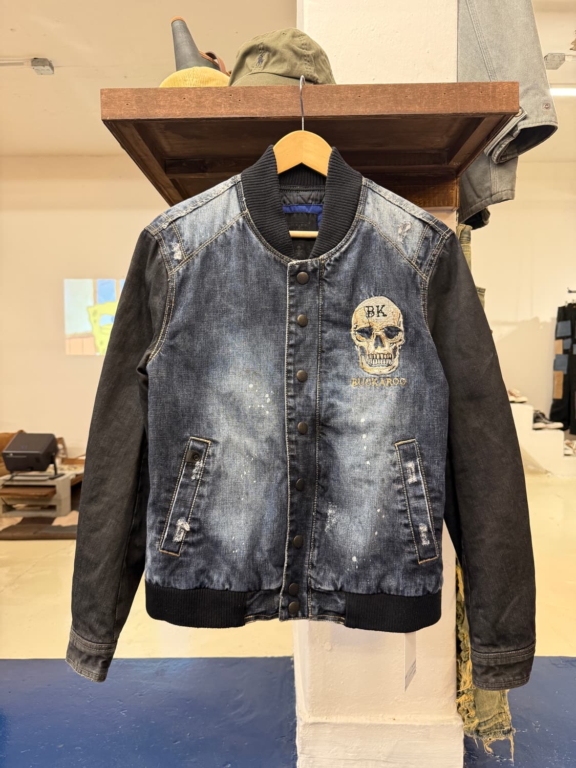 Buckaroo 버커루 스컬 데님 봄버 자켓 상품이미지4