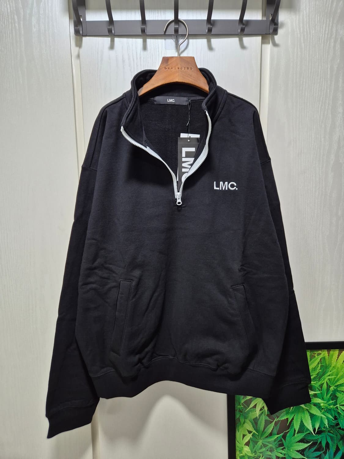 LMC 하프집업 맨투맨 블랙.새상품 상품이미지6