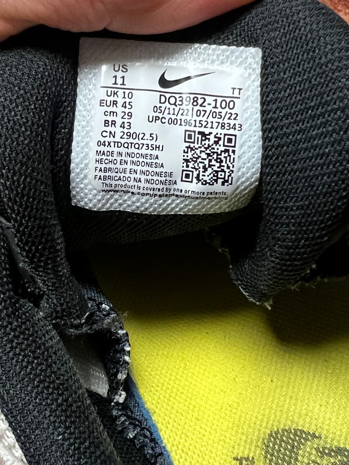 [290] 나이키 에어맥스 95 에센셜 화이트 투어 옐로우 상품이미지6