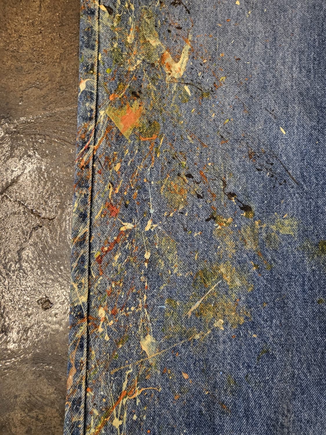 페인팅 데님 _오렌지 상품이미지3