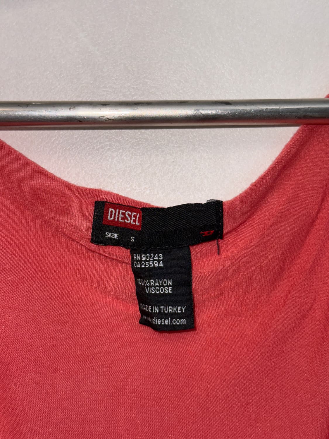 DIESEL coral pink Y2K printed ops 상품이미지6