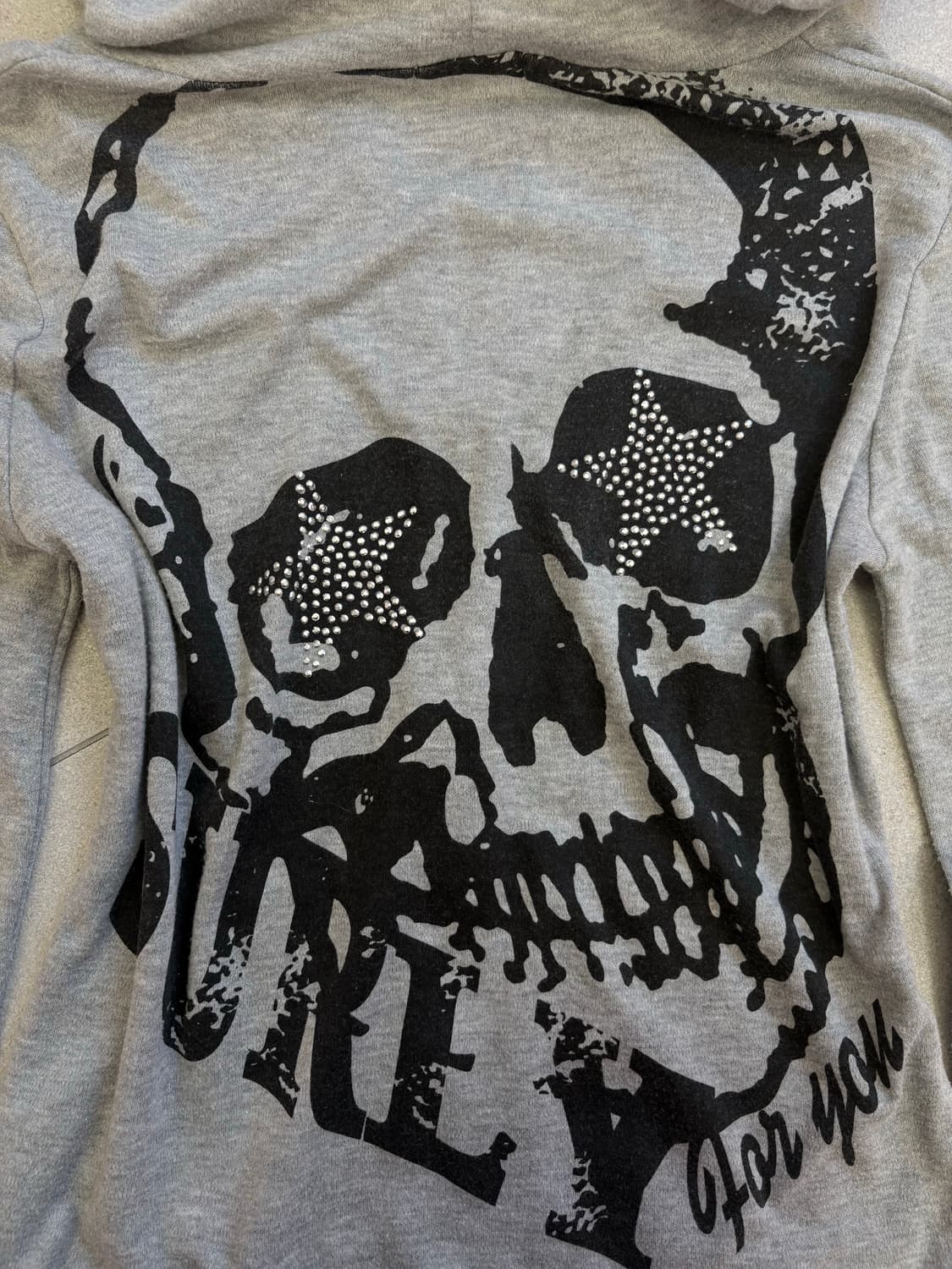 십자가 해골 큐빅 후드집업 상품이미지5