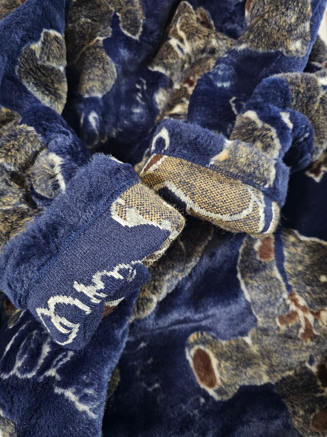 WHITE ITARIYARD 일본 빈티지 애니멀 패턴 테디베어 퍼 플리스 상품이미지8