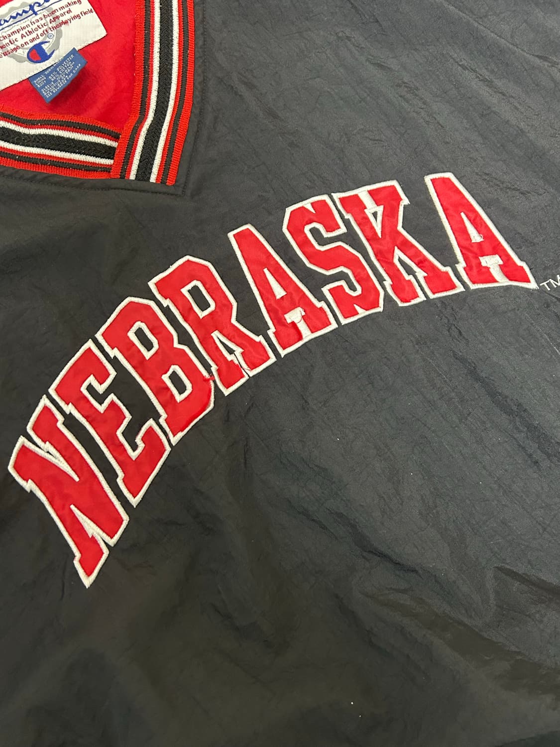 90s 챔피온 네브라스카 허스커스 나일론 웜업 상품이미지4