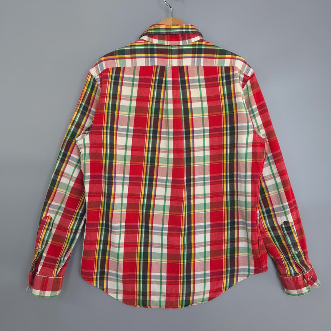 폴로 랄프로렌 POLO 커스텀핏 레드배색 체크 코튼 셔츠 남방 L 상품이미지4