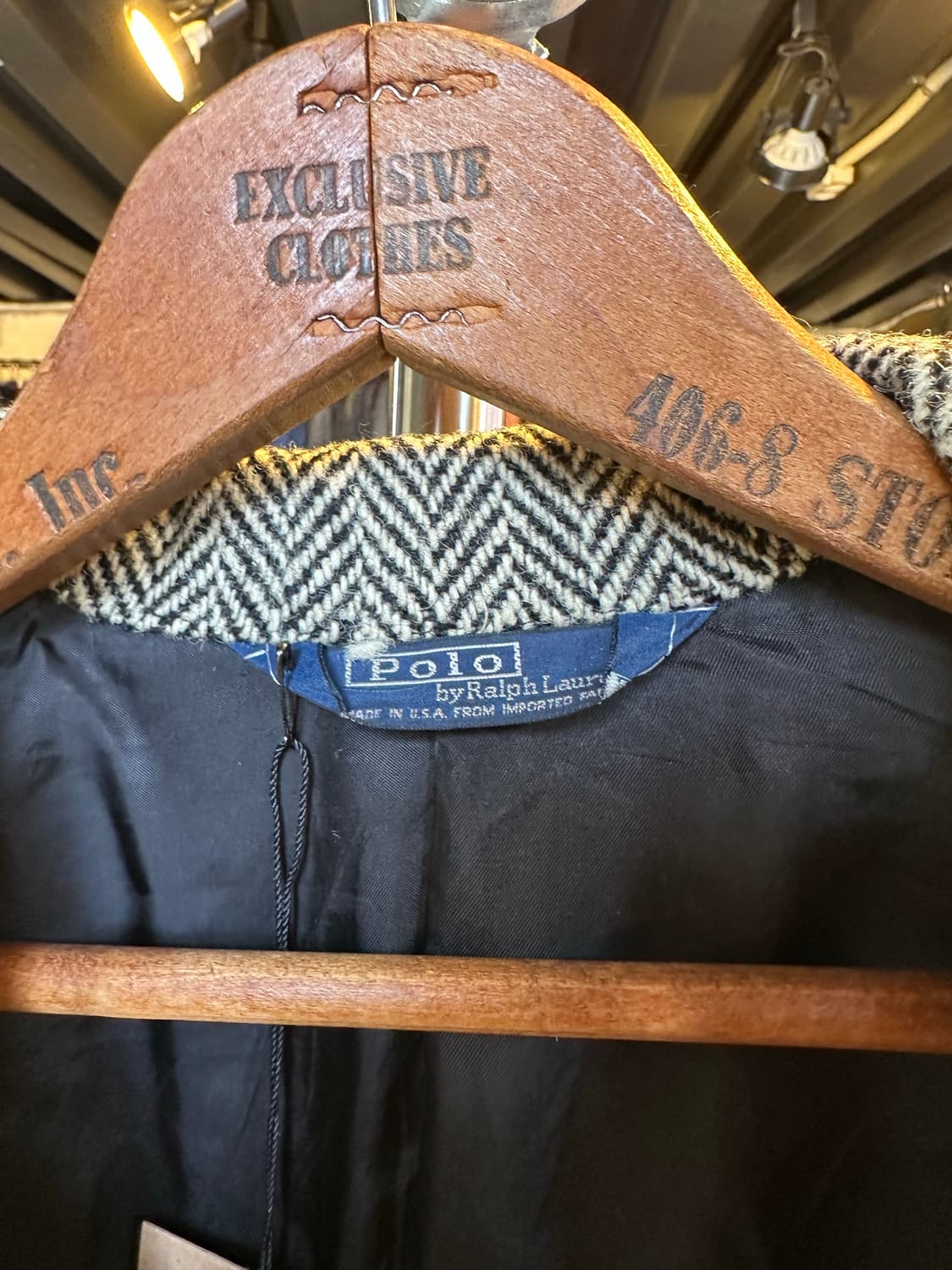 90s 폴로 랄프로렌 해리스 트위드 헤링본 자켓 made in usa 상품이미지8