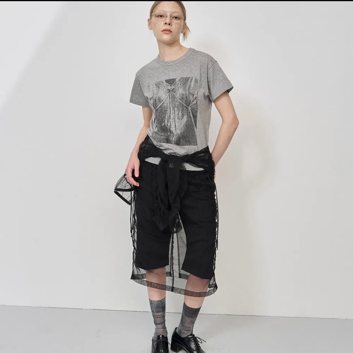 엘씨디씨티엠 lcdctm RIBBON SLIP PRINT T-SHIRTS 상품이미지2
