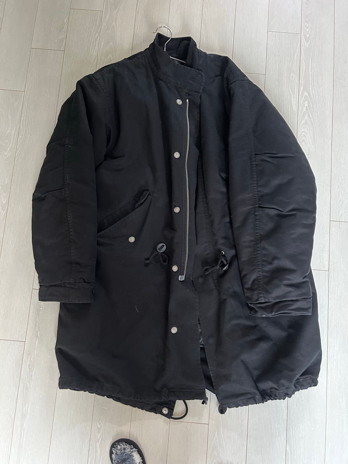 RAF SIMONS 블랙 야상 코트 상품이미지5