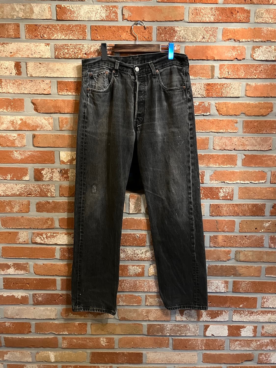 90s USA 빈티지 리바이스 501 0660 블랙진 흑청 데님 팬츠 상품이미지2