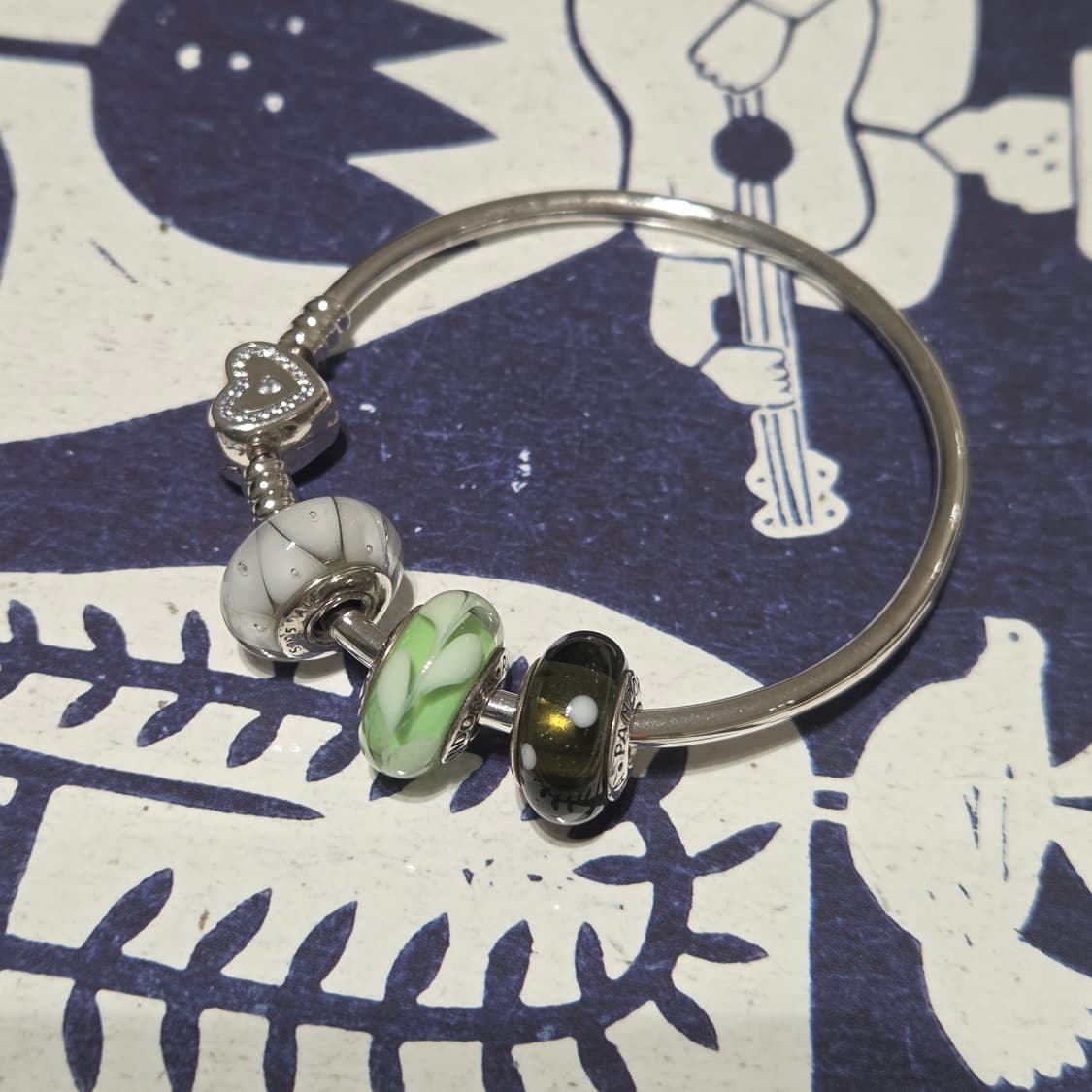 PANDORA 판도라 정품 하트뱅글 세트판매 뱅글팔찌 실버팔찌 상품이미지1