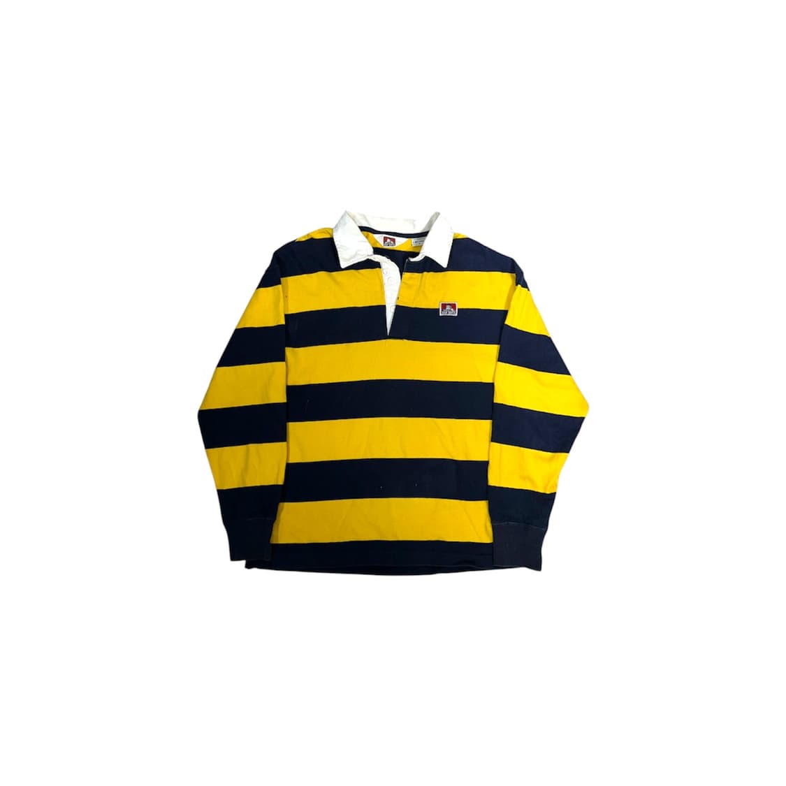 벤데이비스 옐로우 네이비 럭비티 꿀벌 카라 긴팔티 M 상품이미지5