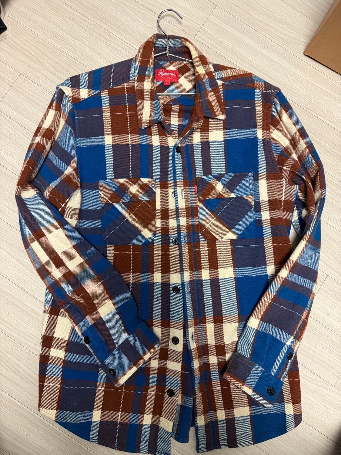 슈프림 플란넬셔츠 라지 상품이미지1