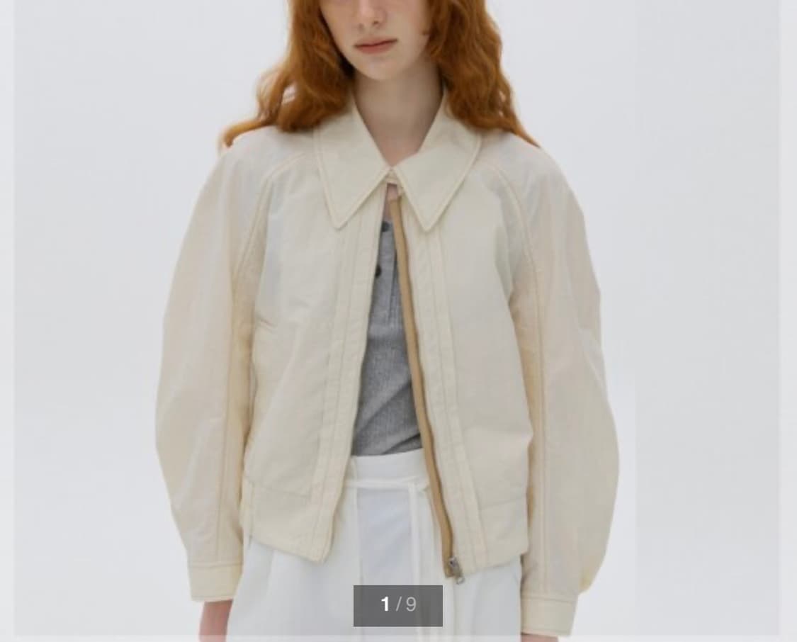 컨디션 최상) 앳코너 스티치 봄버 자켓 아이보리 점퍼 상품이미지9