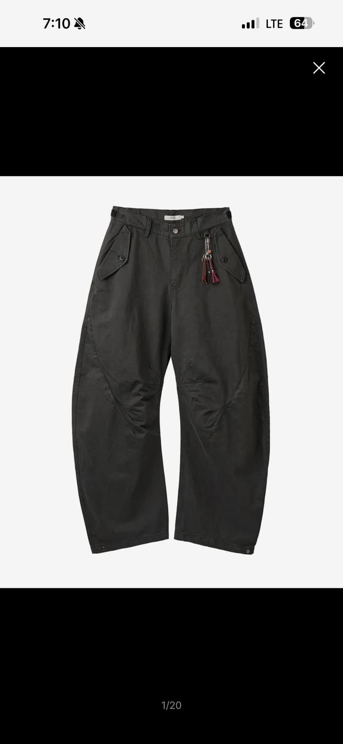 아르반 트리플 리프 커브드 팬츠 차콜 3 상품이미지1