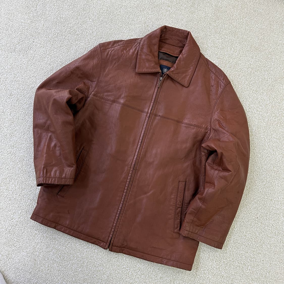 95 인디안 브라운 가죽 자켓 0320D 상품이미지1