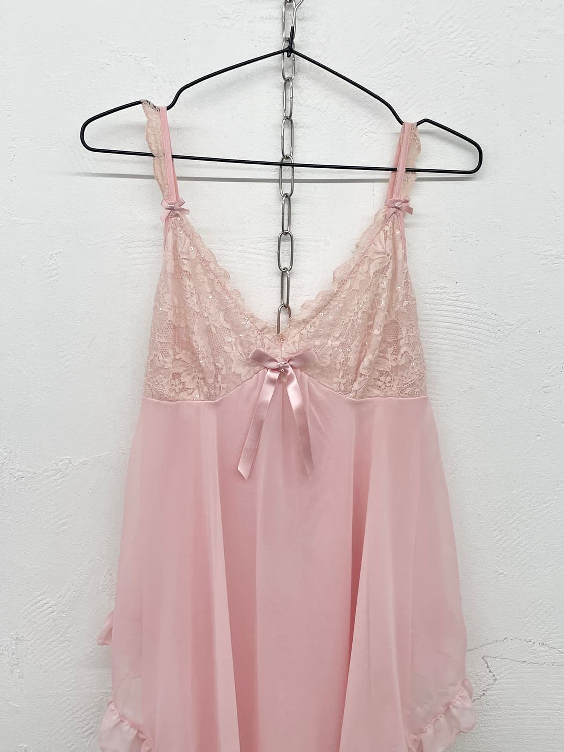 에블린 핑크 프릴 리본 슬립 상품이미지6