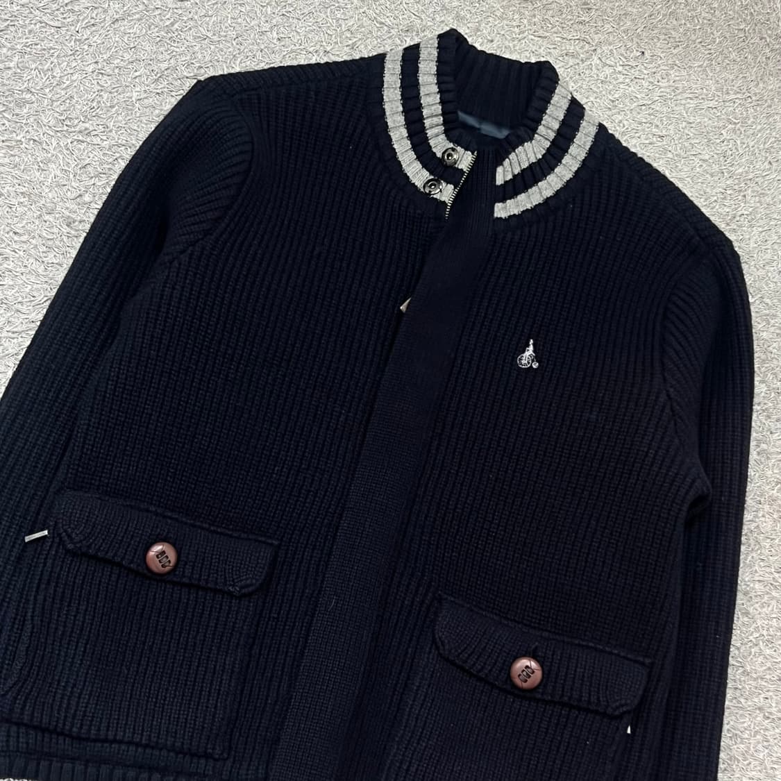 [95-100] 빈폴 누빔 니트집업 상품이미지1