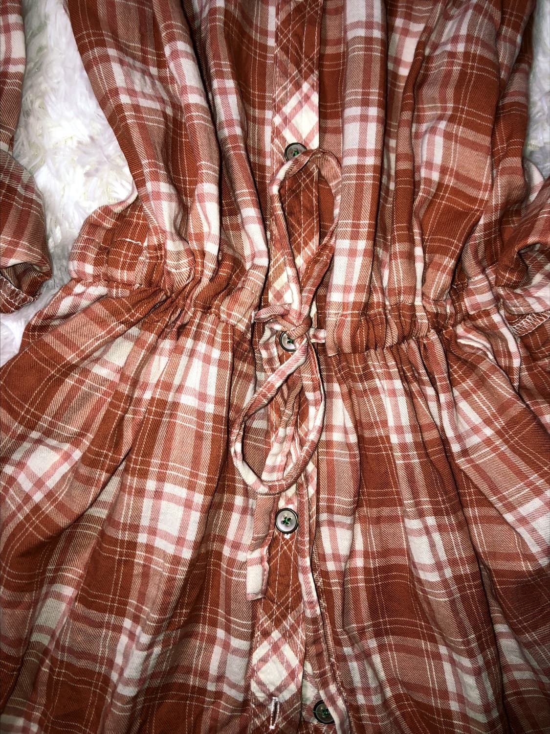 rose brown check shirt 상품이미지3