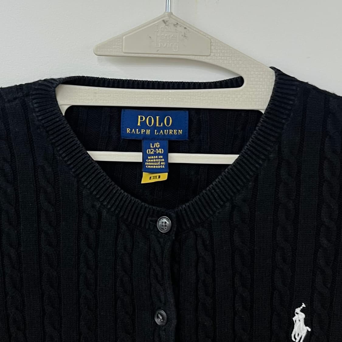 폴로 랄프로렌 블랙 꽈배기 니트 가디건 상품이미지5