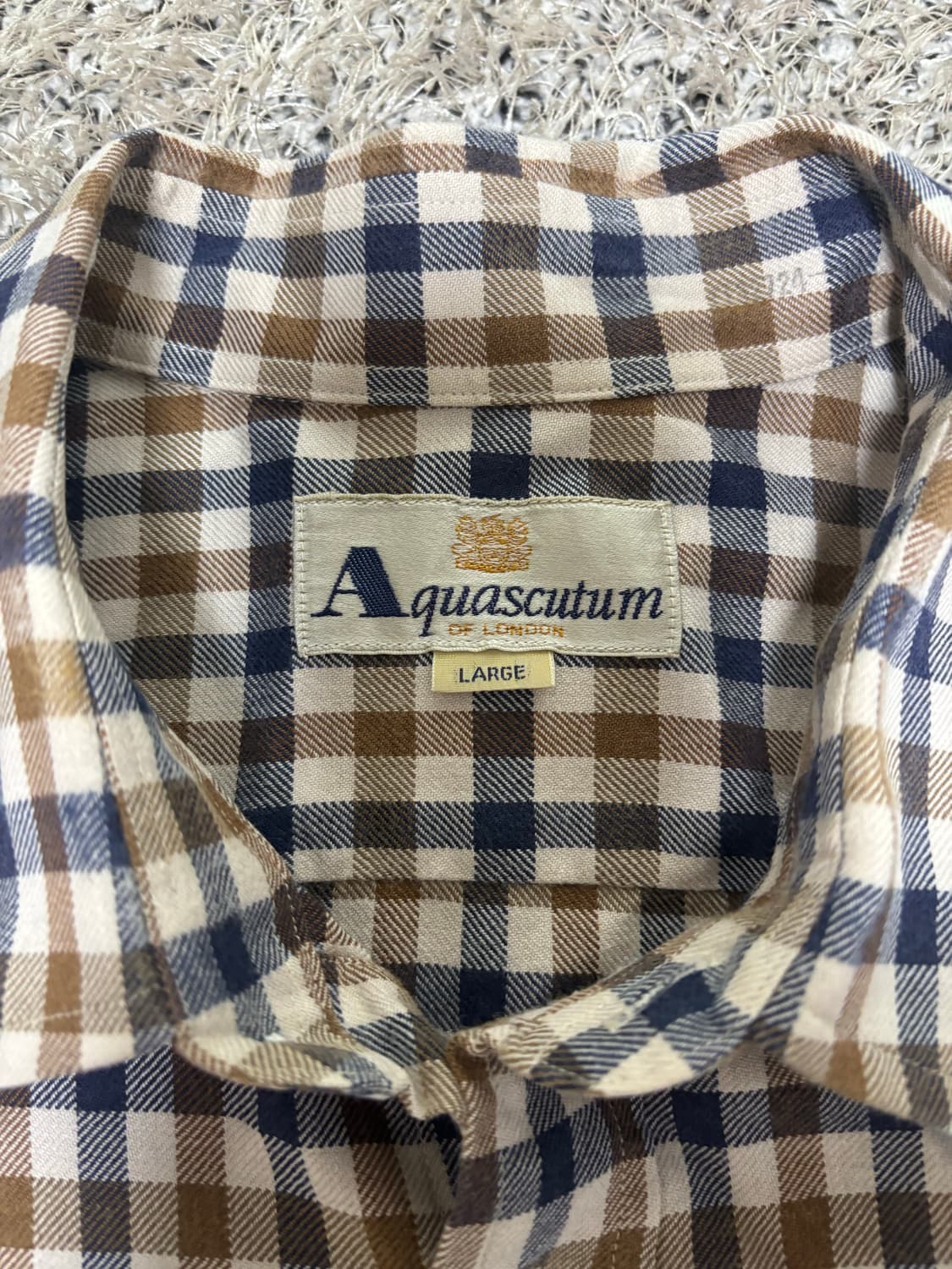일제 AQUASCUTUM 체크셔츠 사이즈 105 상품이미지3