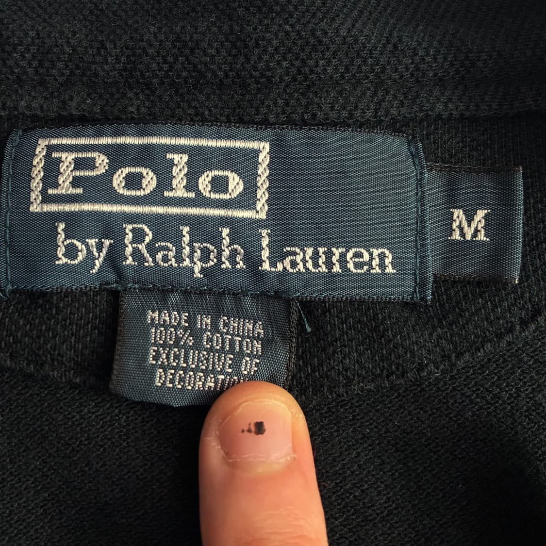 Polo  폴로 랄프로렌 자수 블랙 코튼 가디건 상품이미지2