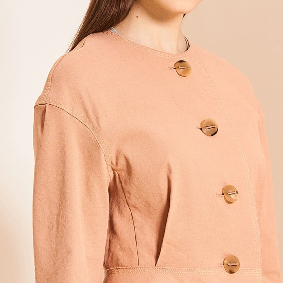 랑방컬렉션(LANVIN) 린넨 블렌드 페플럼자켓 55 상품이미지3