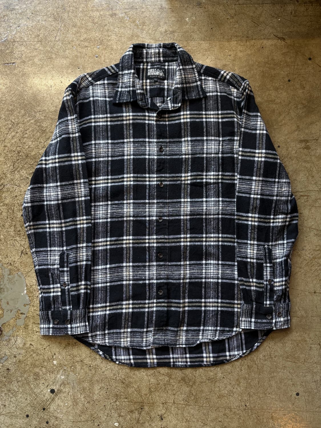 퍼스트 다운 빈티지 체크 플란넬 셔츠 상품이미지1