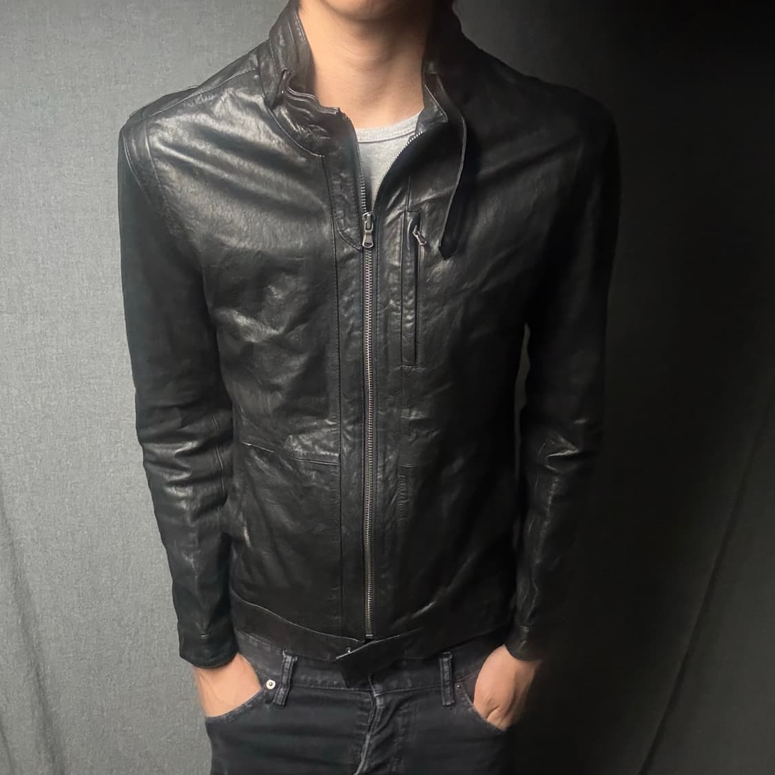 lamb skin leather jacket 상품이미지1