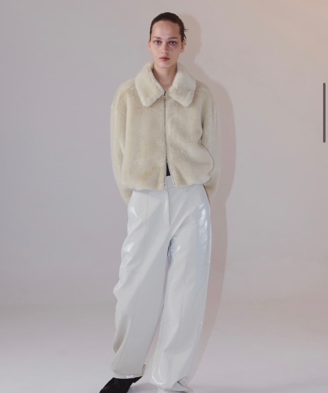 안사일런스 에코 퍼 점퍼 BEIGE S사이즈 상품이미지7