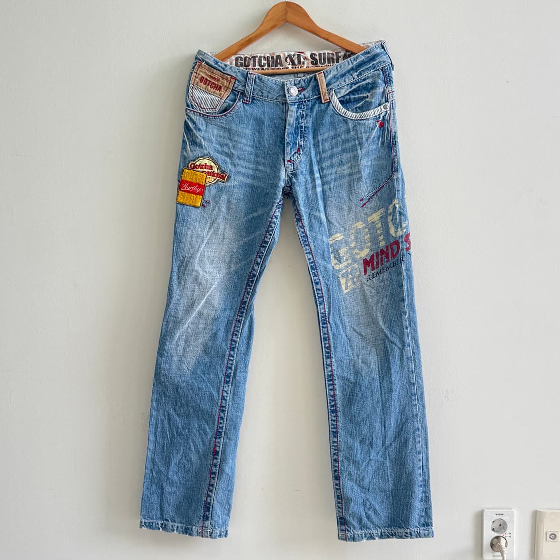 Gotha 갓차 프린팅 데님 팬츠 일본 빈티지 상품이미지1