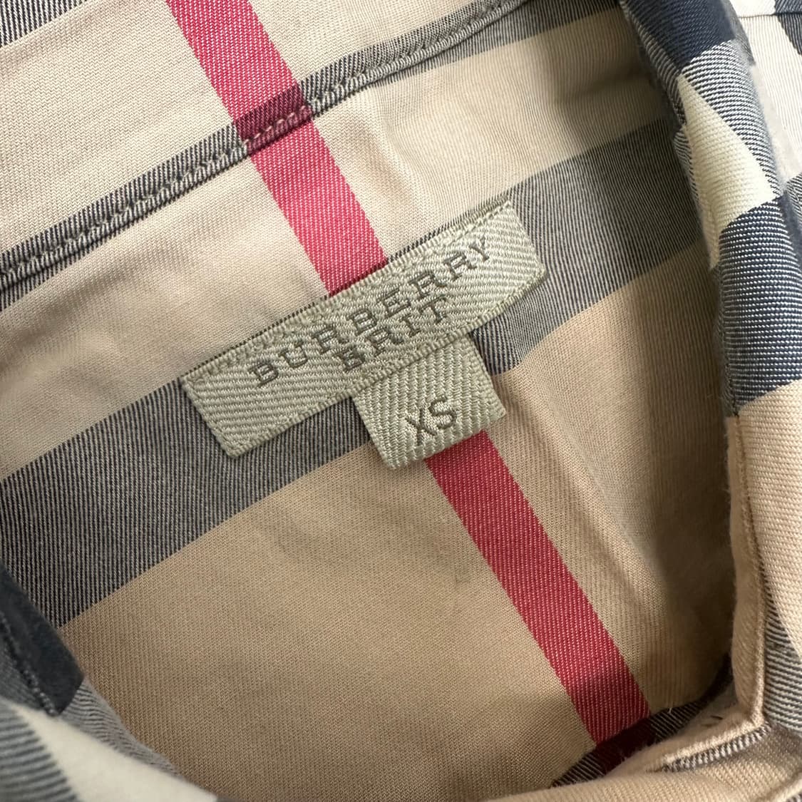 버버리 브릿 여성 체크 셔츠 XS 상품이미지3