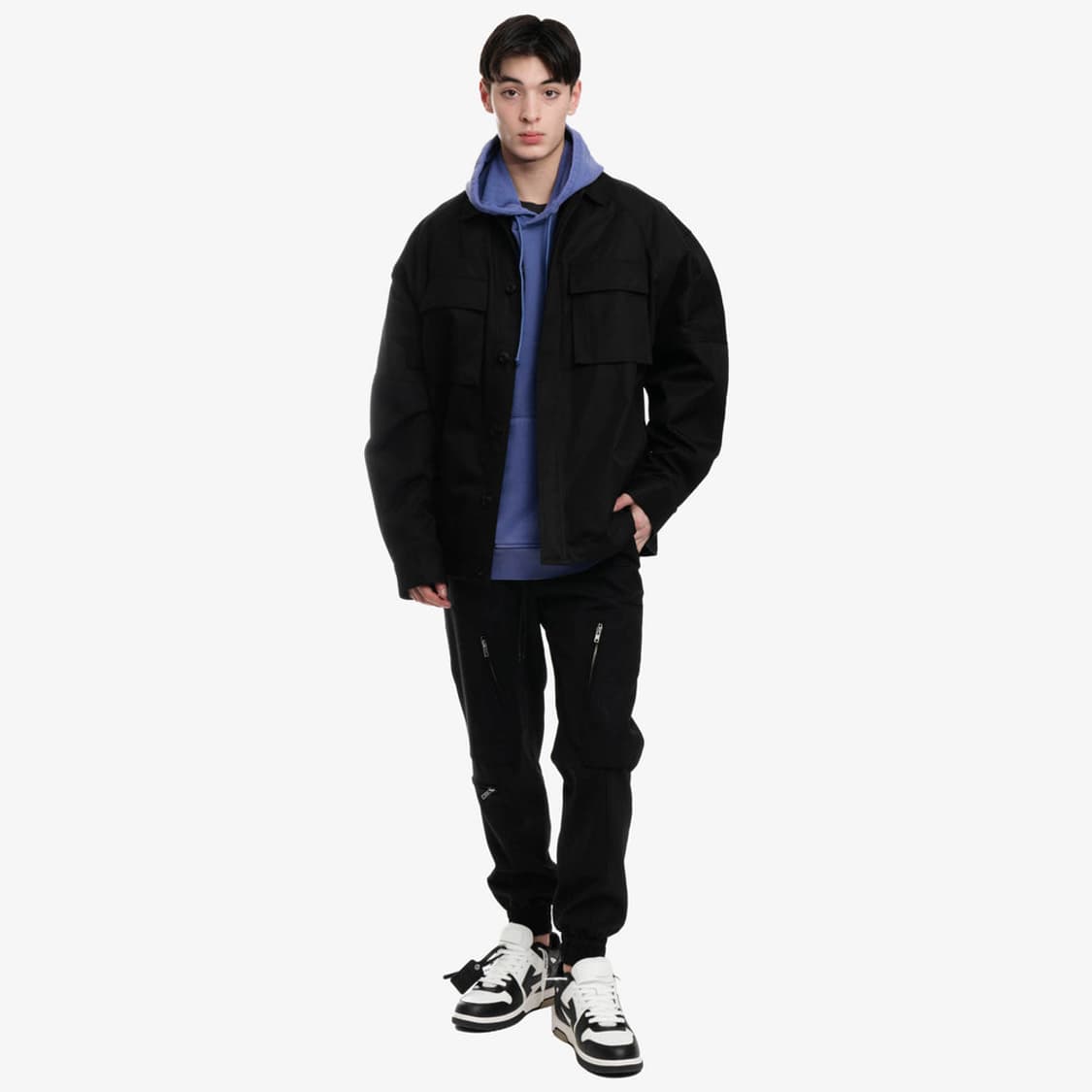 준지 포켓 셔츠형 코튼 자켓 48size 상품이미지3