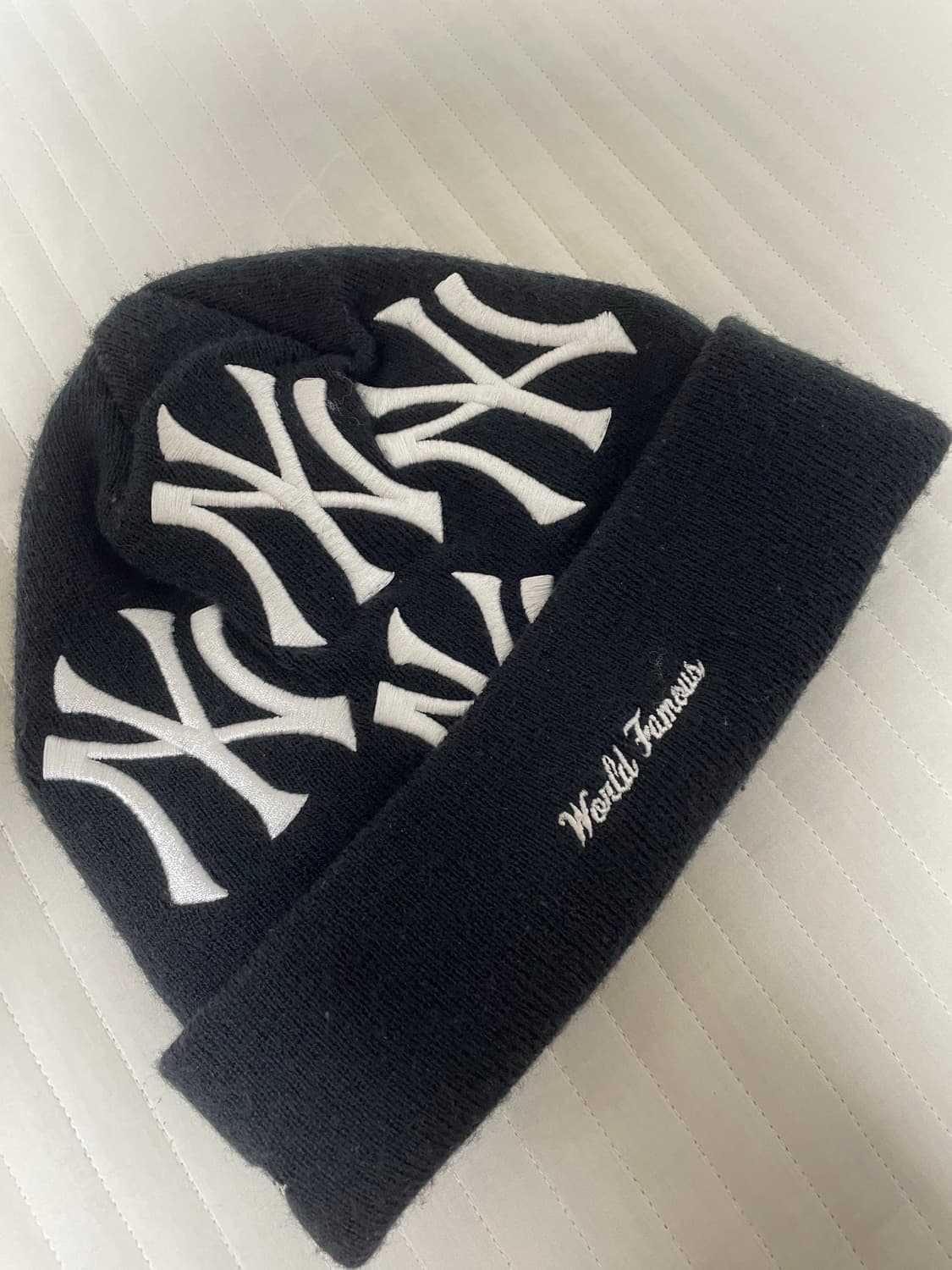 슈프림 x 뉴욕 양키스 뉴에라 박스로고 비니 네이비 상품이미지2