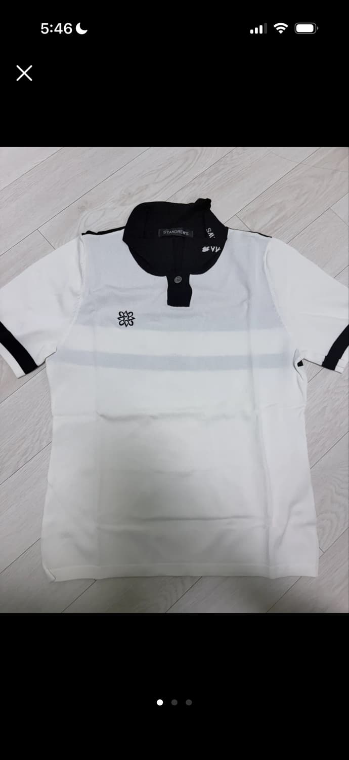 St.Andrews 화이트 블랙 카라티 상품이미지1