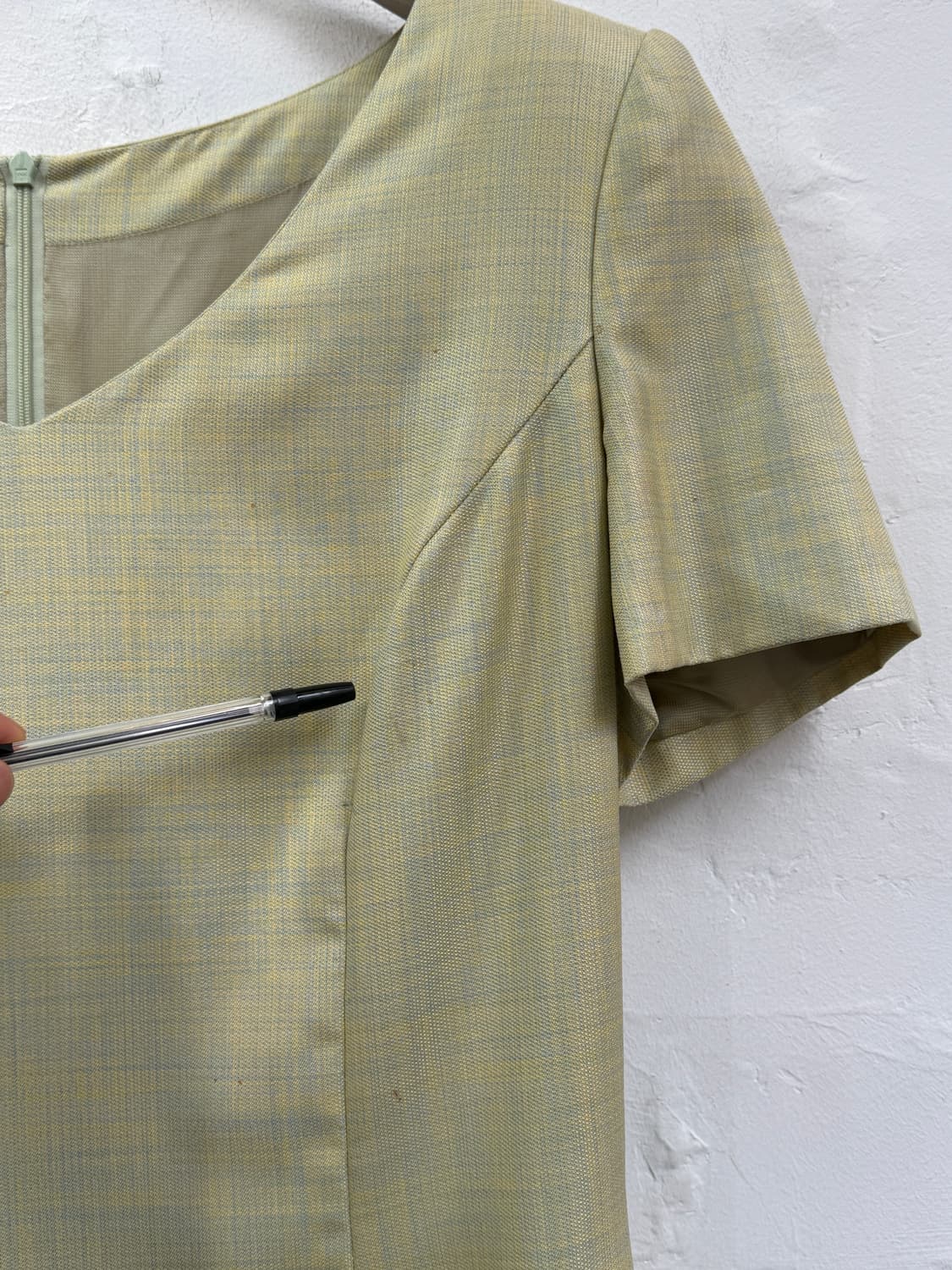 ESCADA 에스카다 울 실크 블렌드 반팔 원피스 38 상품이미지6