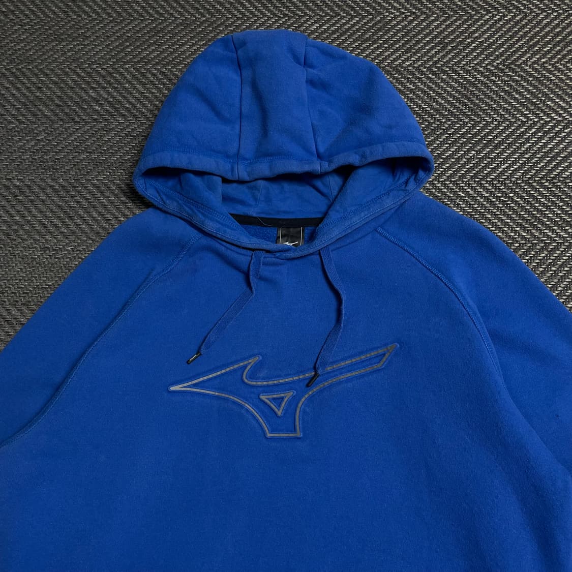미즈노 올드스쿨 빅로고 후드 티셔츠 블루y 5137 상품이미지4