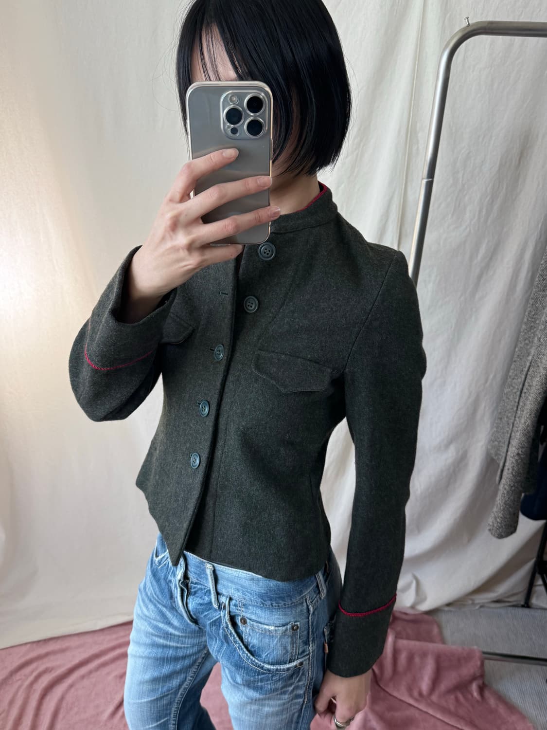 Mandoragora (by Nepenthes) 울 하이넥 자켓 상품이미지3