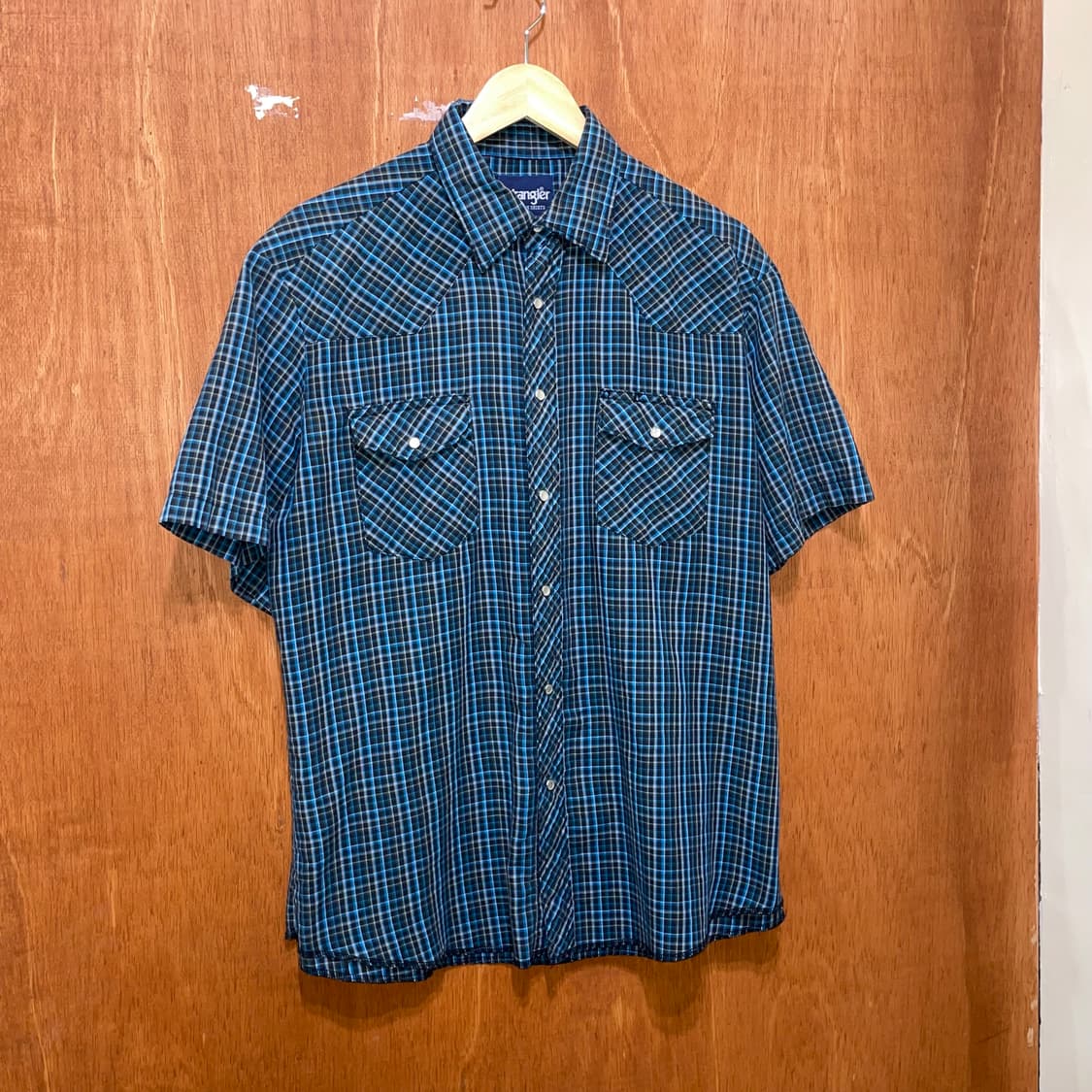 (L) Wrangler 랭글러 체크 웨스턴 반팔 셔츠 상품이미지2