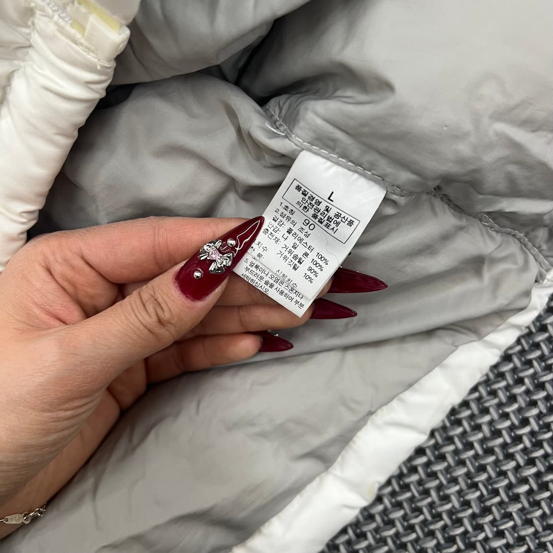 노스페이스 화이트 눕시 700 패딩 상품이미지5