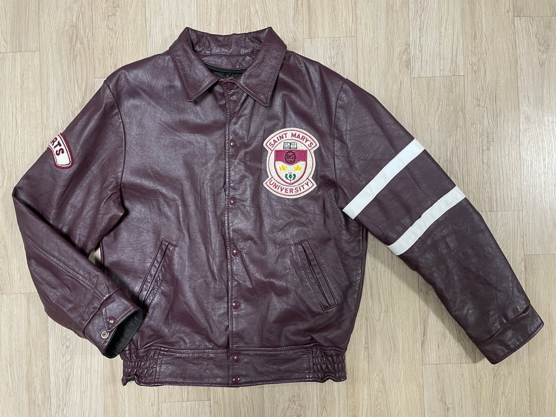 105) 80's 챌린저스포츠웨어 레터맨 가죽자켓(캐나다제)RRL&LVC 상품이미지1