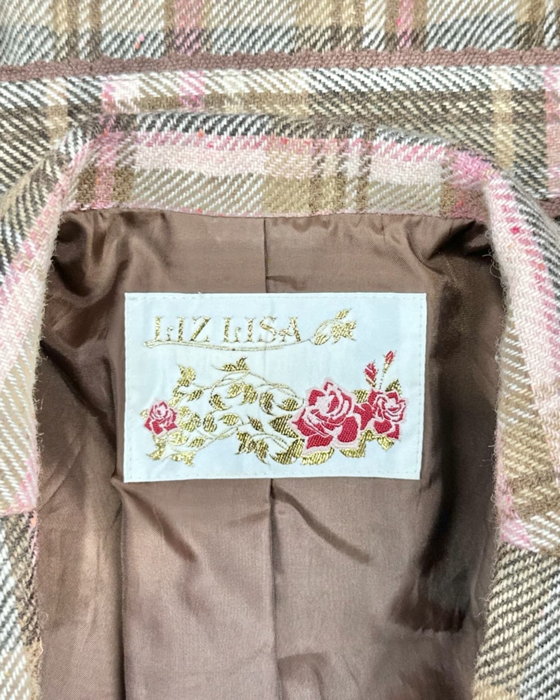 리즈리사 울 체크자켓 상품이미지4