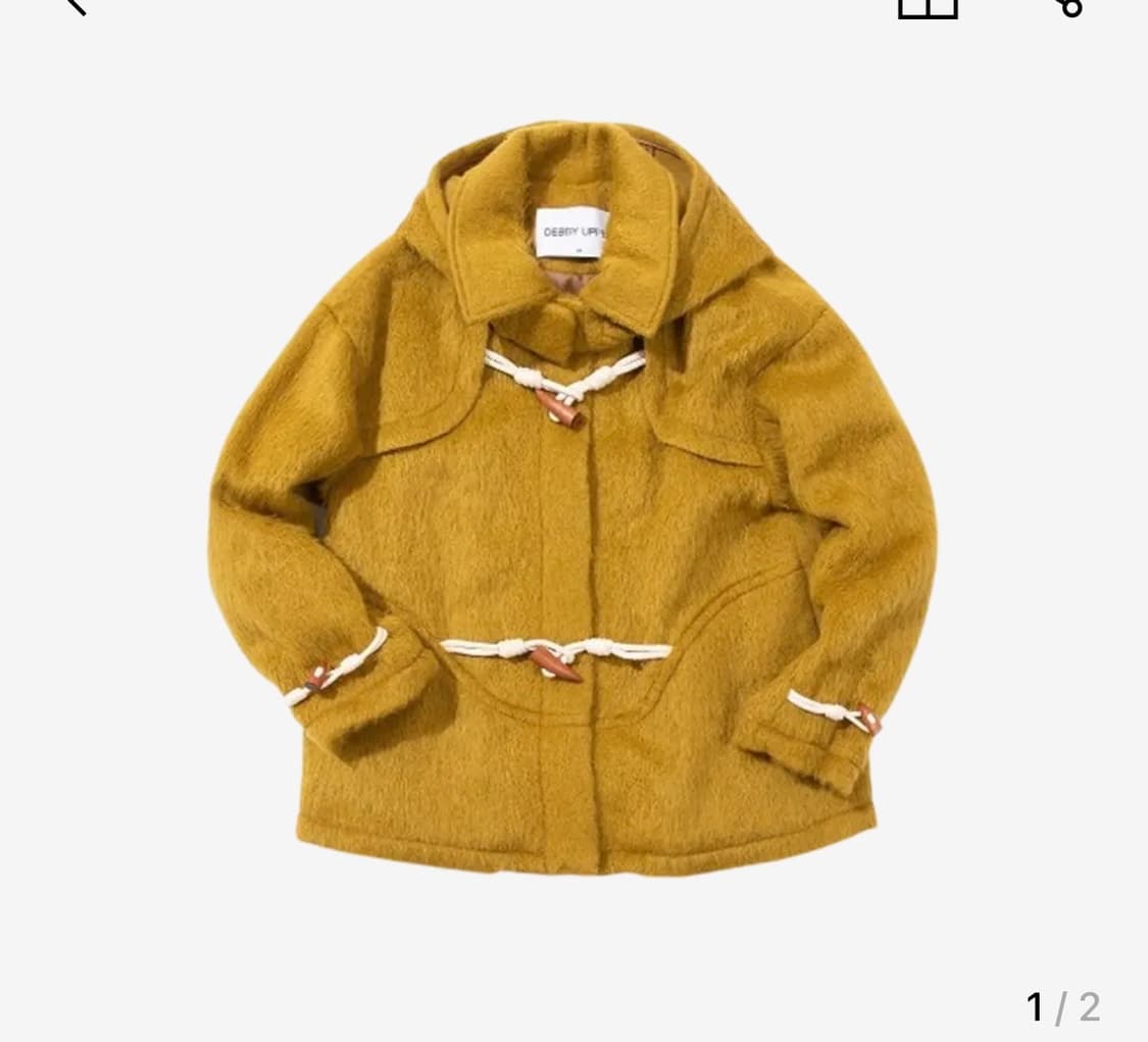 (새상품) 데비어퍼 더블코트 머스타드 OS 상품이미지2