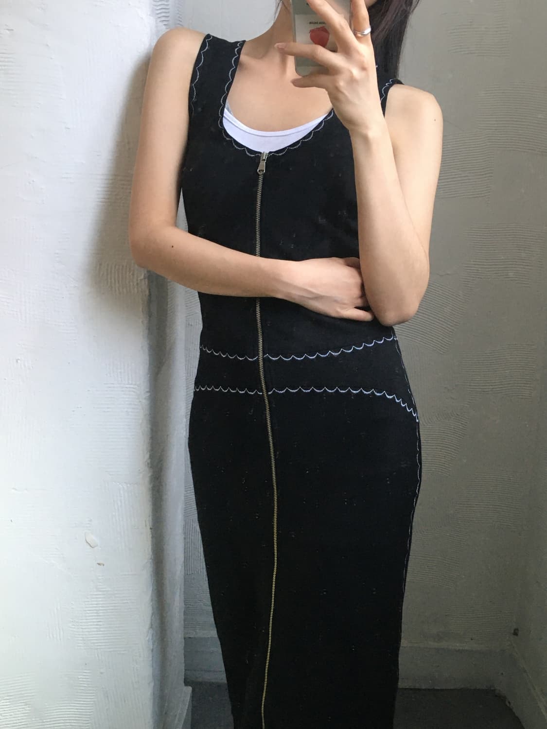 Alexander McQueen 알렉산더 맥퀸 스티치 슬리브리스 바디콘  상품이미지1