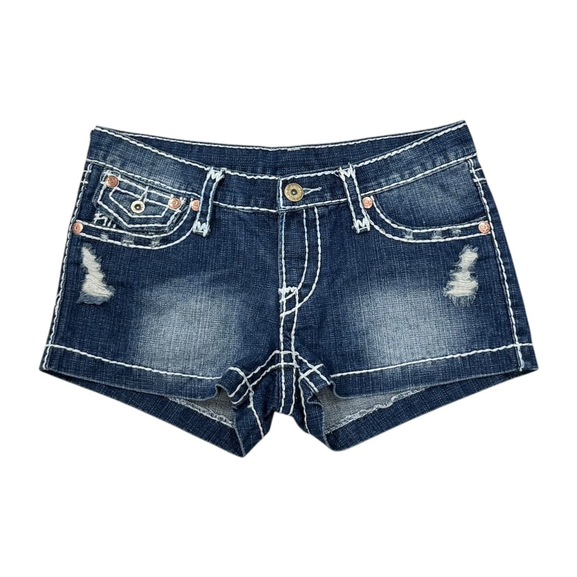 트루릴리전 빈티지 스티치  Y2K 데님 숏팬츠 바지 30 상품이미지2