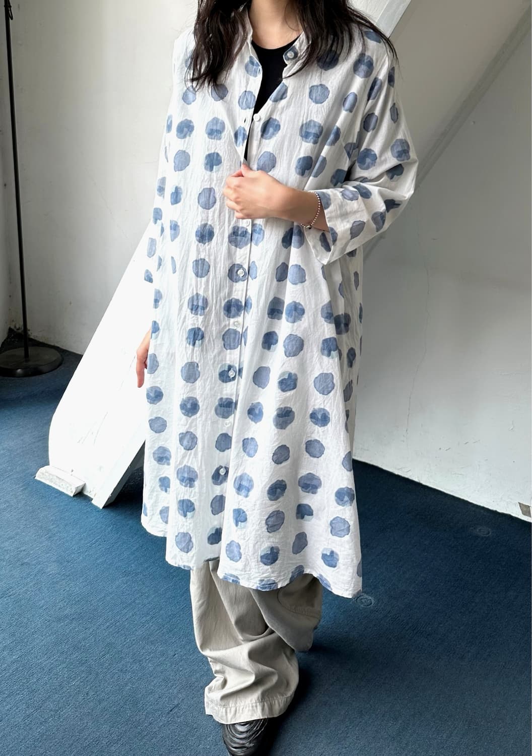  Sheer cotton design pattern onepiece 상품이미지10