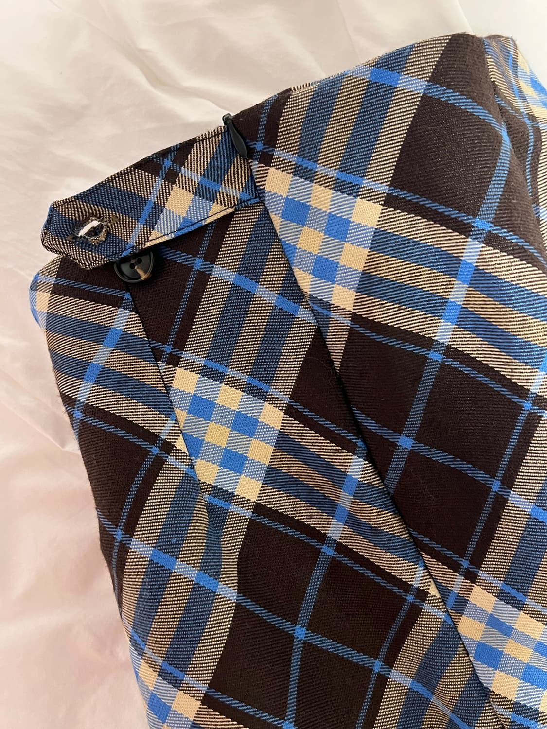 골반 미디 체크 스커트 빈티지 상품이미지3